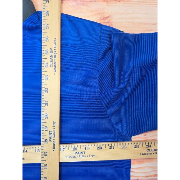 Niked Dri-Fit Mens Large Polo Blue Striped - Picture 7 of 7